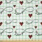 Ambesonne I Love You Fabric by The Yard, Hand Writing with Infinity Romantic Red Hearts Valentines Day Theme, Decorative Satin Fabric for Home Textiles and Crafts, 3 Yards, Red Black White
